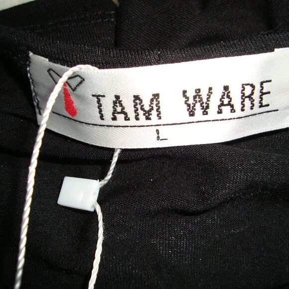 NWT Sleeveless Scoop Neck Racerback Fit & Flare Dress Black Sz L - Picture 8 of 9